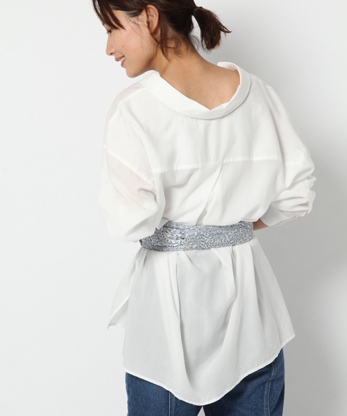 laboratory work(ラボラトリーワーク)の「テンセルスキッパーシャツ(シャツ/ブラウス・レディース・ネイビー/ピンク/ホワイト・MEDIUM)」の11枚目の写真