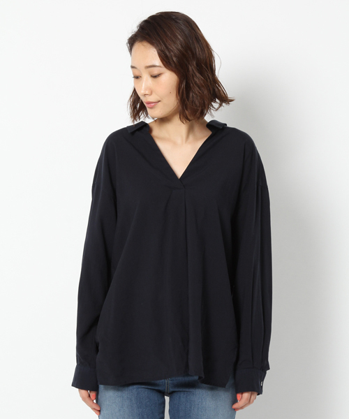 laboratory work(ラボラトリーワーク)の「テンセルスキッパーシャツ(シャツ/ブラウス・レディース・ネイビー/ピンク/ホワイト・MEDIUM)」の13枚目の写真