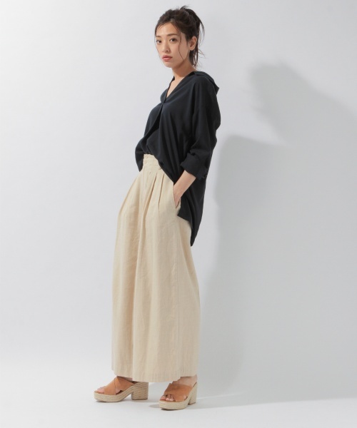 laboratory work(ラボラトリーワーク)の「テンセルスキッパーシャツ(シャツ/ブラウス・レディース・ネイビー/ピンク/ホワイト・MEDIUM)」の18枚目の写真