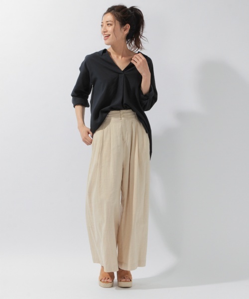 laboratory work(ラボラトリーワーク)の「テンセルスキッパーシャツ(シャツ/ブラウス・レディース・ネイビー/ピンク/ホワイト・MEDIUM)」の19枚目の写真