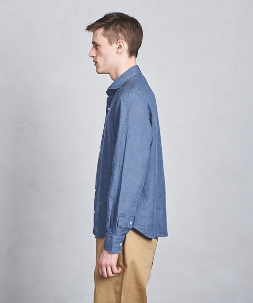 UNITED ARROWS（ユナイテッドアローズ）の「UASB リネン ソリッド セミワイド（シャツ/ブラウス・メンズ・ロイヤルブルー/ブラック/ホワイト/グレー・XL/M/S/XS/L）」の11枚目の写真
