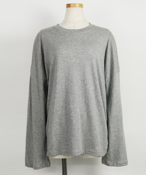 reca(レカ)の「【プチプラ】袖フレアビッグシルエットカットソー(Tシャツ/カットソー・レディース・ホワイト/ブラック/ネイビー/グレー/ベージュ・FREE)」の13枚目の写真
