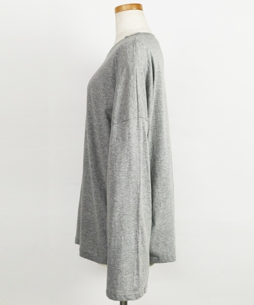 reca(レカ)の「【プチプラ】袖フレアビッグシルエットカットソー(Tシャツ/カットソー・レディース・ホワイト/ブラック/ネイビー/グレー/ベージュ・FREE)」の18枚目の写真
