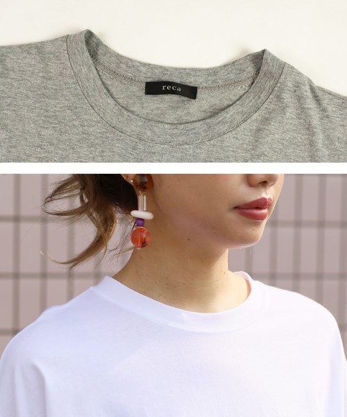 reca(レカ)の「【プチプラ】袖フレアビッグシルエットカットソー(Tシャツ/カットソー・レディース・ホワイト/ブラック/ネイビー/グレー/ベージュ・FREE)」の9枚目の写真