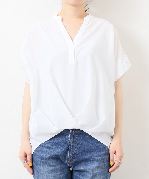 journal standard L'essage（ジャーナルスタンダードレサージュ）の「TCローンスキッパーブラウス◆（シャツ/ブラウス・レディース・ホワイト/ネイビー/イエロー系その他・FREE）」の11枚目の写真