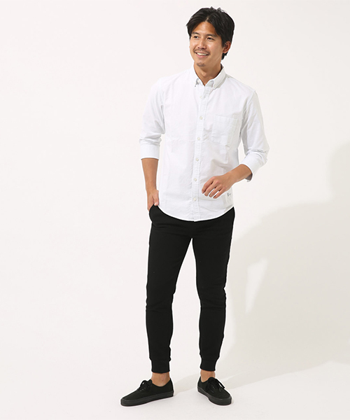 AZUL by moussy（アズールバイマウジー）の「カットライクドビー裾リブパンツ（その他パンツ・メンズ・ブラック/トップグレー/ネイビー/杢グレー・SMALL/MEDIUM/LARGE/X-LARGE）」の6枚目の写真