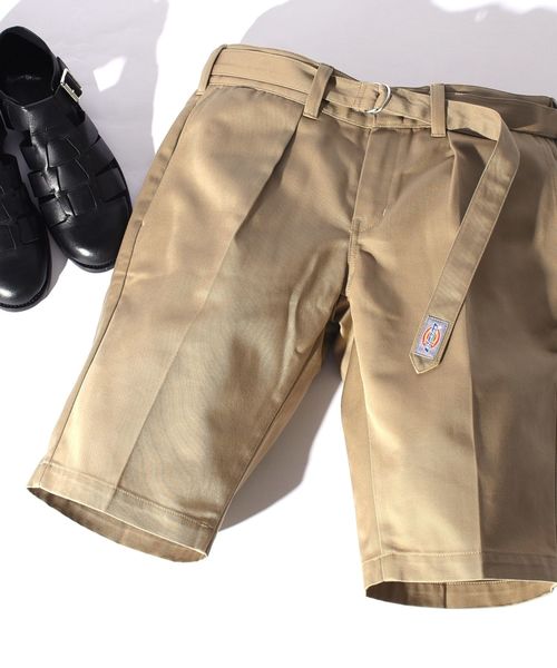 Dickies(ディッキーズ)の「【OCEANS 7月号掲載】DICKIES: 別注 BELTED ショーツ■(その他パンツ・メンズ・ライトブルー/ブラック/ベージュ/ネイビー・28/30/32/34)」の1枚目の写真