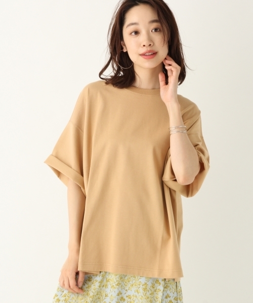 A part by(アパートバイ)の「ペルヴィアンピマBIGTシャツ2 796368(Tシャツ/カットソー・レディース・ベージュ/ライトパープル/ホワイト/ブラック・FREE)」の3枚目の写真