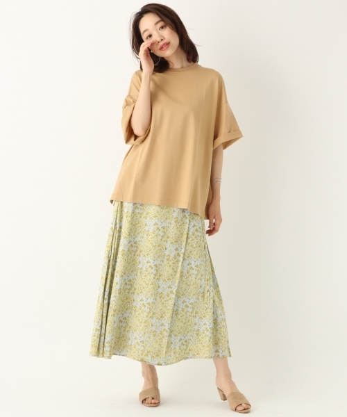 A part by(アパートバイ)の「ペルヴィアンピマBIGTシャツ2 796368(Tシャツ/カットソー・レディース・ベージュ/ライトパープル/ホワイト/ブラック・FREE)」の8枚目の写真