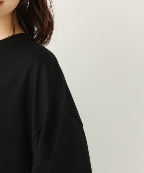 A part by(アパートバイ)の「ペルヴィアンピマBIGTシャツ2 796368(Tシャツ/カットソー・レディース・ベージュ/ライトパープル/ホワイト/ブラック・FREE)」の7枚目の写真