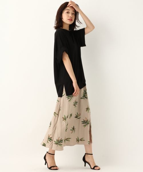 A part by(アパートバイ)の「ペルヴィアンピマBIGTシャツ2 796368(Tシャツ/カットソー・レディース・ベージュ/ライトパープル/ホワイト/ブラック・FREE)」の19枚目の写真