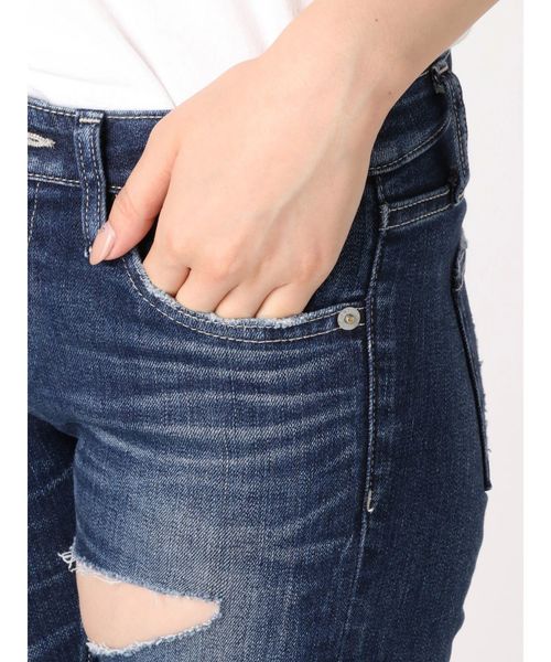 GYDA(ジェイダ)の「DOUBLE RIPPED スキニーデニムパンツ(デニムパンツ・レディース・インディゴブルー/ブルー・SMALL/MEDIUM/X-SMALL)」の10枚目の写真