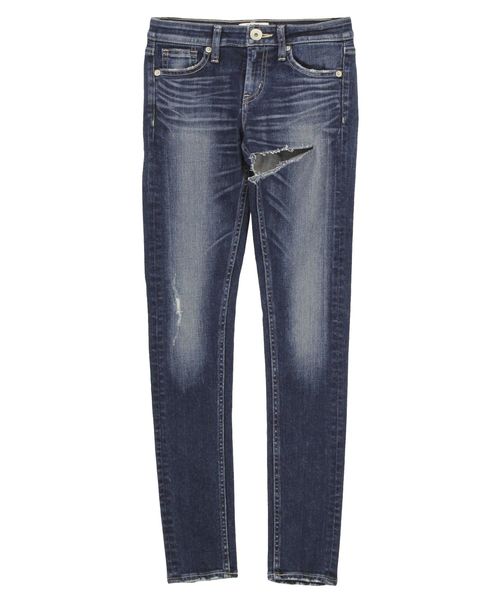GYDA(ジェイダ)の「DOUBLE RIPPED スキニーデニムパンツ(デニムパンツ・レディース・インディゴブルー/ブルー・SMALL/MEDIUM/X-SMALL)」の17枚目の写真