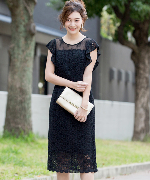 Kana(カナ)の「総レース ショート丈 ドレス(ドレス・レディース・ブラック/ピンク/グリーン・M)」の2枚目の写真