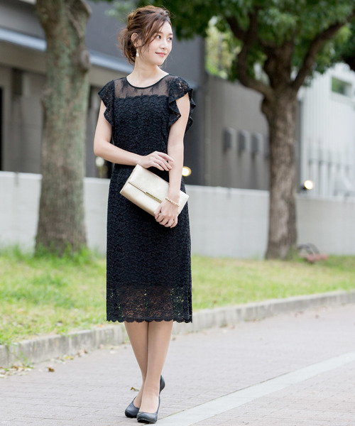 Kana(カナ)の「総レース ショート丈 ドレス(ドレス・レディース・ブラック/ピンク/グリーン・M)」の5枚目の写真