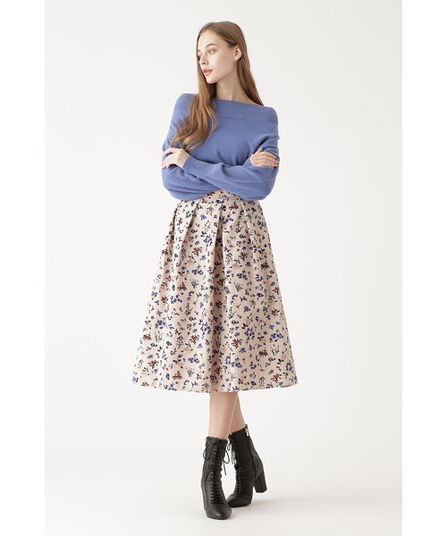 JILL STUART（ジルスチュアート）の「◆マギーフラワースカート（スカート・レディース・ブラック/ベージュ・0/2/4）」の8枚目の写真