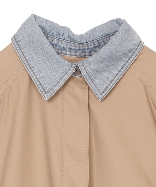 Ameri（アメリ）の「DENIM BALMACAAN COAT（トレンチコート