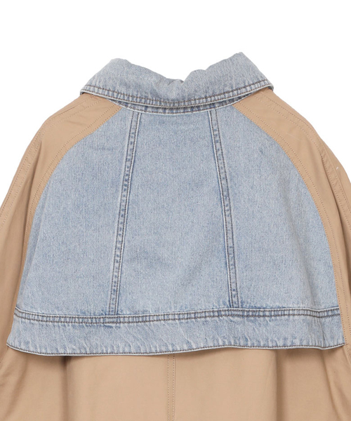Ameri（アメリ）の「DENIM BALMACAAN COAT（トレンチコート