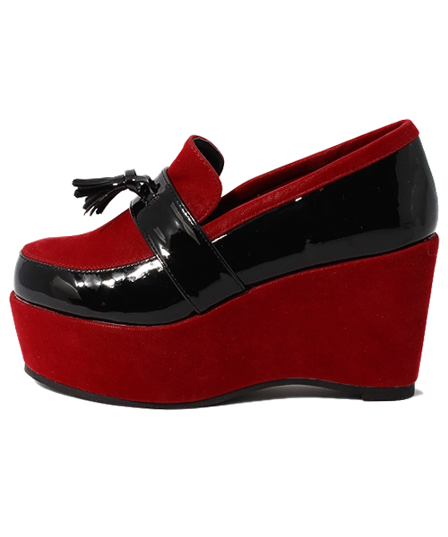 WEGO（ウィゴー）の「WEGO/厚底ローファー（ドレスシューズ・レディース・ブラック/ワイン/ネイビー・24.5/23.5）」の4枚目の写真