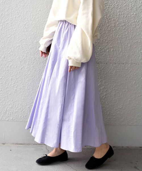 Khaju(カージュ)の「Khaju:ガセットフレアスカート◇(スカート・レディース・グリーン/ラベンダー/イエロー・ONE SIZE)」の3枚目の写真
