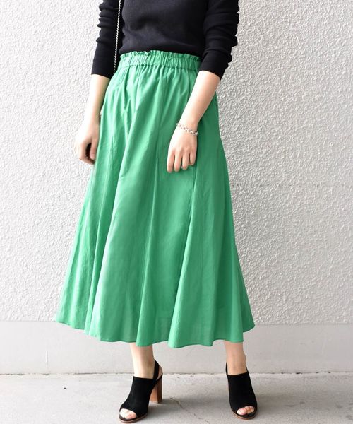 Khaju(カージュ)の「Khaju:ガセットフレアスカート◇(スカート・レディース・グリーン/ラベンダー/イエロー・ONE SIZE)」の7枚目の写真