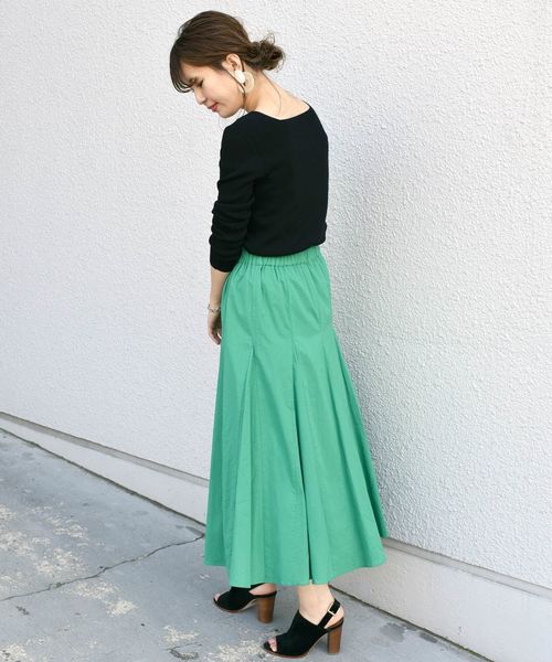 Khaju(カージュ)の「Khaju:ガセットフレアスカート◇(スカート・レディース・グリーン/ラベンダー/イエロー・ONE SIZE)」の9枚目の写真