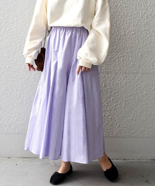 Khaju(カージュ)の「Khaju:ガセットフレアスカート◇(スカート・レディース・グリーン/ラベンダー/イエロー・ONE SIZE)」の10枚目の写真