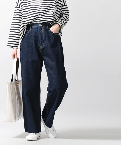 WEGO(ウィゴー)の「WEGO/デニムストレートワイドパンツ(デニムパンツ・レディース・インディゴブルー/ダークインディゴブルー/ライトインディゴブルー・MEDIUM/LARGE/SMALL)」の15枚目の写真