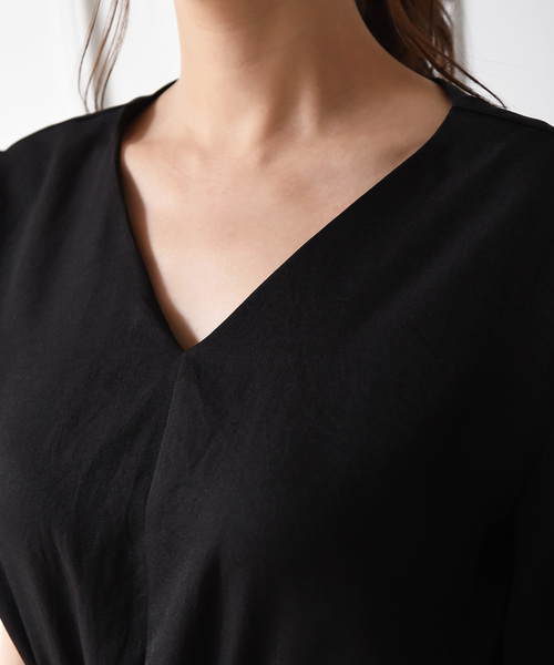 Luz Llena（ラズレナ）の「ベルト付きロングワンピース（ワンピース・レディース・ブラック/ベージュ/オレンジ・MEDIUM）」の7枚目の写真