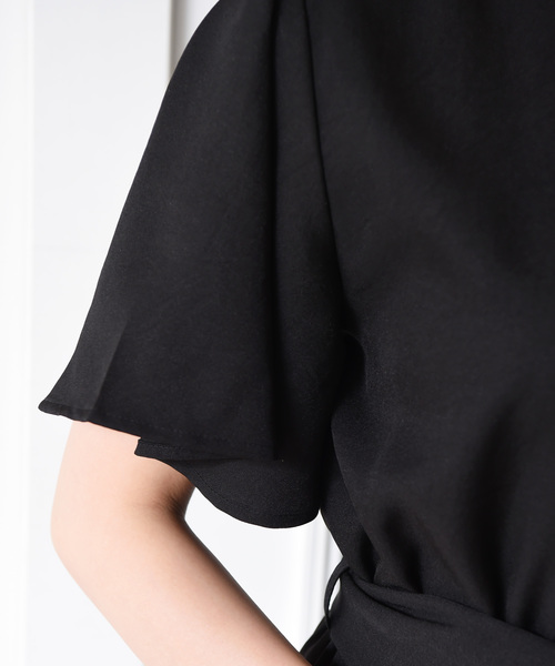 Luz Llena（ラズレナ）の「ベルト付きロングワンピース（ワンピース・レディース・ブラック/ベージュ/オレンジ・MEDIUM）」の8枚目の写真