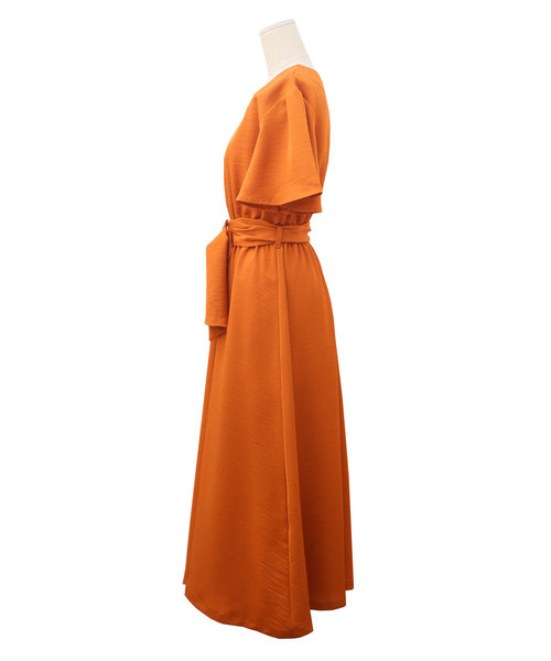 Luz Llena（ラズレナ）の「ベルト付きロングワンピース（ワンピース・レディース・ブラック/ベージュ/オレンジ・MEDIUM）」の11枚目の写真