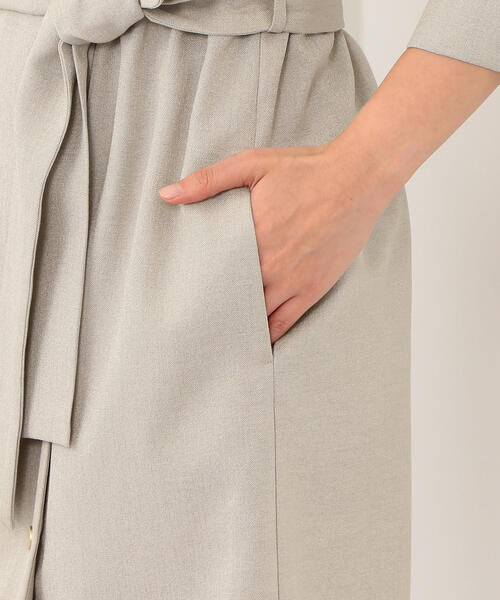 EMMEL REFINES（エメルリファインズ）の「【EMMEL REFINES】〔ハンドウォッシャブル〕FC H/WリネンライクPE フロントボタンワンピース（ワンピース・レディース・ナチュラル/ネイビー/ケリー・S/M）」の5枚目の写真
