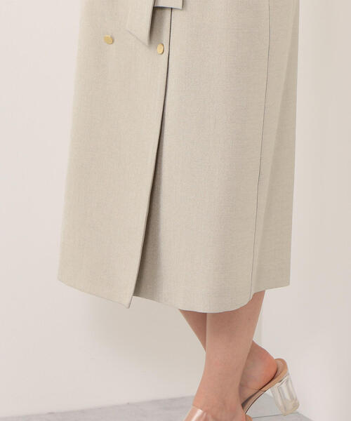 EMMEL REFINES（エメルリファインズ）の「【EMMEL REFINES】〔ハンドウォッシャブル〕FC H/WリネンライクPE フロントボタンワンピース（ワンピース・レディース・ナチュラル/ネイビー/ケリー・S/M）」の6枚目の写真