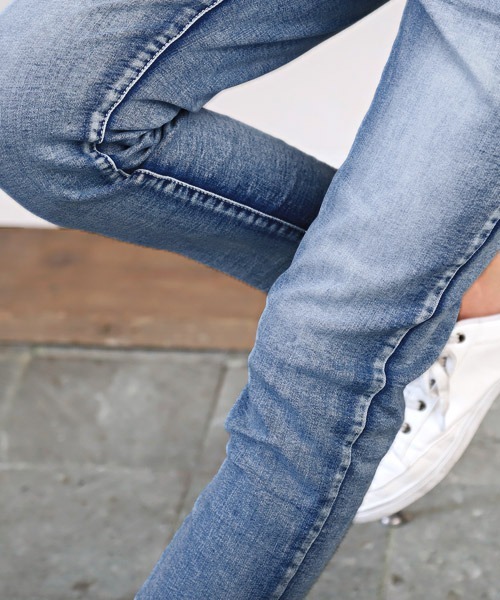 LUXSTYLE(ラグスタイル)の「ユーズド加工カットオフアンクルデニムスキニーパンツ(デニムパンツ・メンズ・インディゴブルー/ブルー/ブルー系その他/グレー/ブラック/ホワイト・S/M/L/XL)」の19枚目の写真