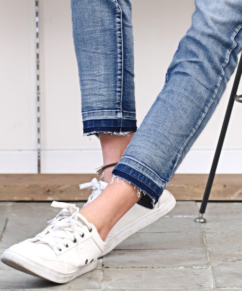 LUXSTYLE(ラグスタイル)の「ユーズド加工カットオフアンクルデニムスキニーパンツ(デニムパンツ・メンズ・インディゴブルー/ブルー/ブルー系その他/グレー/ブラック/ホワイト・S/M/L/XL)」の18枚目の写真