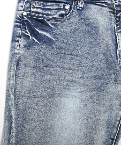 LUXSTYLE(ラグスタイル)の「ユーズド加工カットオフアンクルデニムスキニーパンツ(デニムパンツ・メンズ・インディゴブルー/ブルー/ブルー系その他/グレー/ブラック/ホワイト・S/M/L/XL)」の13枚目の写真