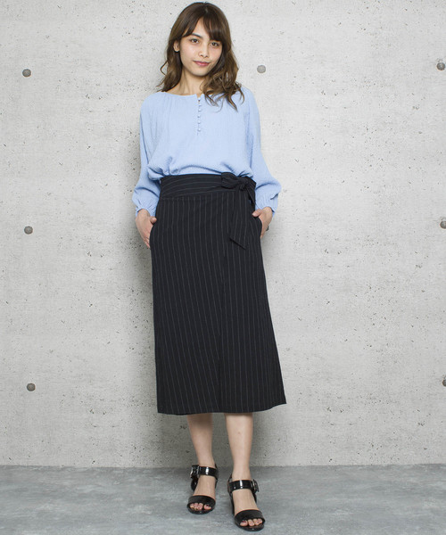 LUGG NAGG(ラグナグ)の「【Jewelobe/ ジュエローブ】フロントボタンブラウス(シャツ/ブラウス・レディース・オフホワイト/ブルー/ベージュ・FREE)」の6枚目の写真