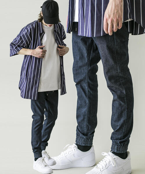 MONKEY TIME（モンキータイム）の「＜monkey time＞ ST TCR TWILL SKINNY JOGGER/ジョガーパンツ（その他パンツ・メンズ・ネイビー/ライトブルー・SMALL/MEDIUM/LARGE/X-LARGE）」の2枚目の写真