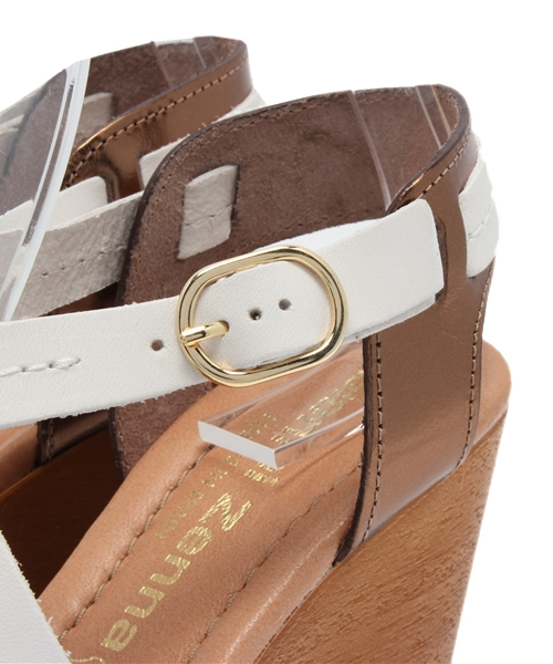 Soareak（ソアリーク）の「【GIANNI ZENNA】メタリック×ウェッジサンダル（サンダル・レディース・ダークブラウン/ベージュ・36/38/37）」の5枚目の写真