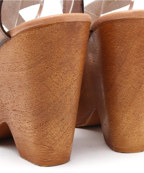 Soareak（ソアリーク）の「【GIANNI ZENNA】メタリック×ウェッジサンダル（サンダル・レディース・ダークブラウン/ベージュ・36/38/37）」の6枚目の写真