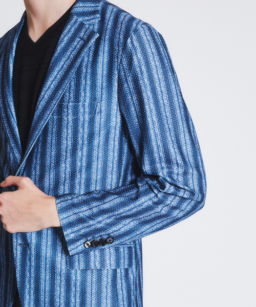 RECENCY OF MINE（リーセンシー オブ マイン）の「【Recency of Mine】FLEXメッシュジャージジャケット（テーラードジャケット・メンズ・ブラック/ブルー系その他/ブルー・44/46/48/50）」の9枚目の写真