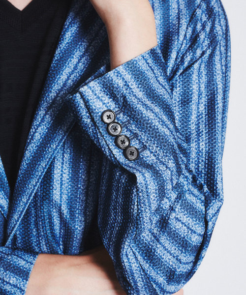 RECENCY OF MINE（リーセンシー オブ マイン）の「【Recency of Mine】FLEXメッシュジャージジャケット（テーラードジャケット・メンズ・ブラック/ブルー系その他/ブルー・44/46/48/50）」の10枚目の写真