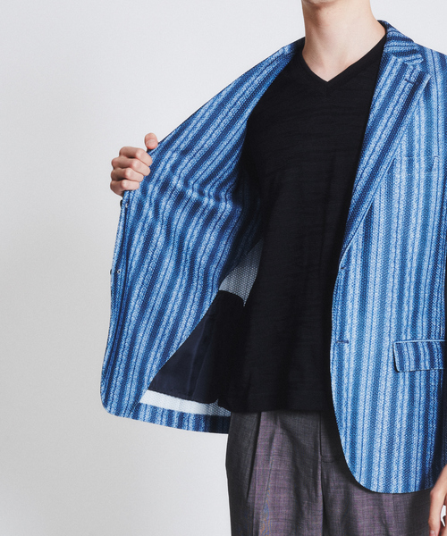 RECENCY OF MINE（リーセンシー オブ マイン）の「【Recency of Mine】FLEXメッシュジャージジャケット（テーラードジャケット・メンズ・ブラック/ブルー系その他/ブルー・44/46/48/50）」の14枚目の写真