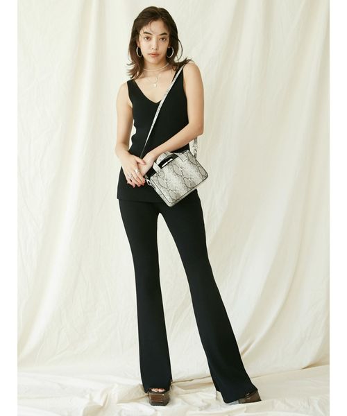 EVRIS（エヴリス）の「パイソンライクスクエアショルダーBAG（ショルダーバッグ・レディース・ホワイト/ブラック/ブラウン・FREE）」の16枚目の写真