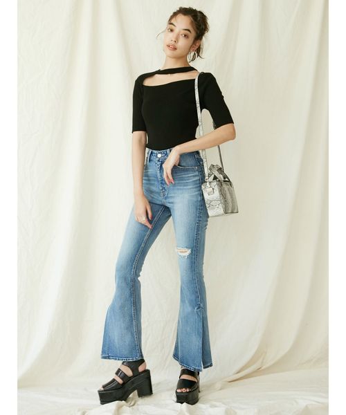 EVRIS（エヴリス）の「パイソンライクスクエアショルダーBAG（ショルダーバッグ・レディース・ホワイト/ブラック/ブラウン・FREE）」の17枚目の写真