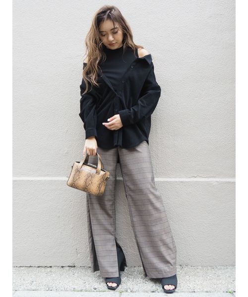 EVRIS（エヴリス）の「パイソンライクスクエアショルダーBAG（ショルダーバッグ・レディース・ホワイト/ブラック/ブラウン・FREE）」の11枚目の写真