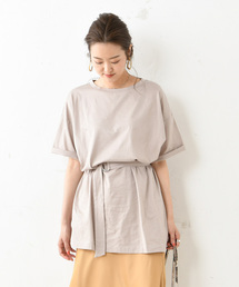 DouDou | ベルト付BIGTシャツ(Tシャツ/カットソー)