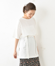 DouDou | ベルト付BIGTシャツ(Tシャツ/カットソー)