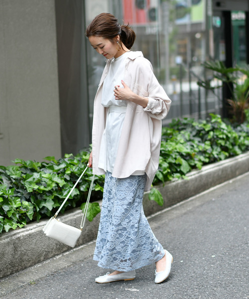 DouDou（ドゥドゥ）の「ベルト付BIGTシャツ（Tシャツ/カットソー・レディース・オフホワイト/ベージュ/ブラック・FREE）」の10枚目の写真