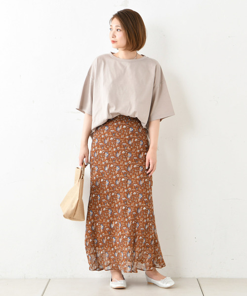 DouDou（ドゥドゥ）の「ベルト付BIGTシャツ（Tシャツ/カットソー・レディース・オフホワイト/ベージュ/ブラック・FREE）」の13枚目の写真